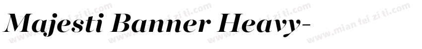 Majesti Banner Heavy字体转换